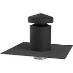 isolering 50mm og tagpap integreret med sort 0-5gr tag fladt ø200 ventilationshætte