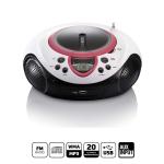 pink usb-afspiller og cd- fm-radio brbar