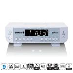 hvid timer og led-belysning bluetooth med fm-kkkenradio