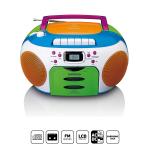 colour multi kids kassette og cd med radio brbar lenco