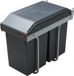 deludtrk med bundmonteret spande liter 2x15 affaldssystem hailo