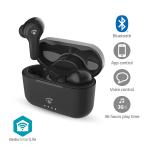 sort stemmestyring understøtter mikrofon indbygget opladningsetui trådløs opladningsholder control touch timer 36 batteritid maksimal bluetooth anc enc hybrid hovedtelefoner trådløse fuldt