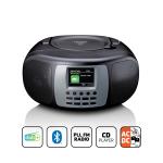 sort lcd-farvedisplay stort og -cd-afspiller bluetooth med fm-radio dab brbar lenco