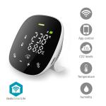 sort hvid ios android temperatur co2 kuldioxid fugtighed skærm inkl wi-fi smartlife-luftkvalitetsmåler