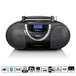 sort bluetooth og cd-kassette med fm-radio og - dab bærbar nedis