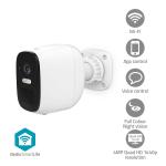 hvid nattesyn bevgelsessensor med dc v 5 inkluderet ikke microsd mulighed storage cloud mned 10 batteritid maks ip66 tilt pan 2560x1440 1440p hd quad 4mp spotlight wi-fi udendrskamera smartlife nedis