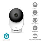 hvid nattesyn bevægelsessensor med onvif inkluderet ikke microsd mulighed storage cloud 1296p hd full 3mp wi-fi kamera indendørs smartlife nedis