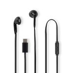 sort volumenkontrol mikrofon indbygget m 20 1 kabellængde usb-c hovedtelefoner kablede