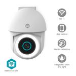 hvid nattesyn bevgelsessensor med dc v 5 onvif inkluderet ikke microsd mulighed storage cloud ip65 tilt pan 1296p hd full 3mp spotlight wi-fi udendrskamera smartlife nedis
