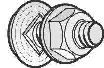 komplet m6x12mm brddebolt