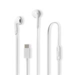 hvid volumenkontrol mikrofon indbygget m 20 1 kabellængde usb-c hovedtelefoner kablede
