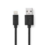 label sort pvc runde m 00 2 nikkelplateret mbps 480 han usb-a 8-pin lightning apple 0 2 usb kabel lightning