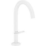 hvid mat ventil push-open med håndvaskarmatur 170 one axor hansgrohe
