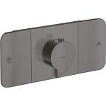 krom sort børstet afsp 2 med termostat one axor hansgrohe