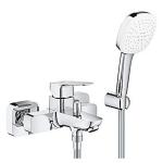 forkromet bruserst med etgrebsbatteri cubeo grohe