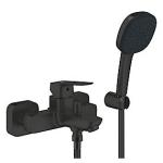 sort mat bruserst med etgrebsbatteri cubeo grohe