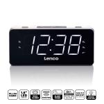 hvid led-skrm 8 1 tydelig og stor radio clock alarm fm pll