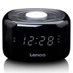 sort natlys med radio clock fm