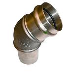 muffe 1 med 45 mm 15 bjning sanpress