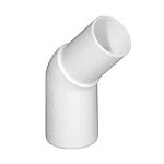 hvid spidsende 32mm 45 bjning purus