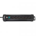 sort - ledning mtr 3 m blindhul u jord u 6-stikdse premium-line