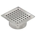 stl rustfrit fliser og beton til 145x145mm rist med overdel square cher bl