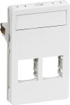 konnektor 2xrj45 f hvid modul 5 1 t3 dataudtag fuga lk