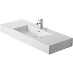 wondergliss overløb og hanehul med 125cm vask vero duravit