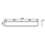 bumpers med 150x10x1200mm rende til bagplade juvel intra