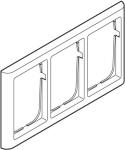hvid antibateriel tripel vandret modul 5 1 63 ramme softline fuga