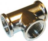 afzinkningsfri messing forkromet tee 8 3