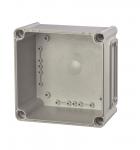 1xflangeåbning med mm 190x190x100 polycarbonat kassebund ek fibox