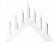 hj 30cm bred 38cm 230v hvid lysestage 7-armet